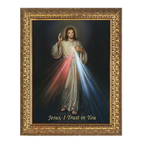 DIVINE MERCY - FRAMED CANVAS - 20¾” x 25”